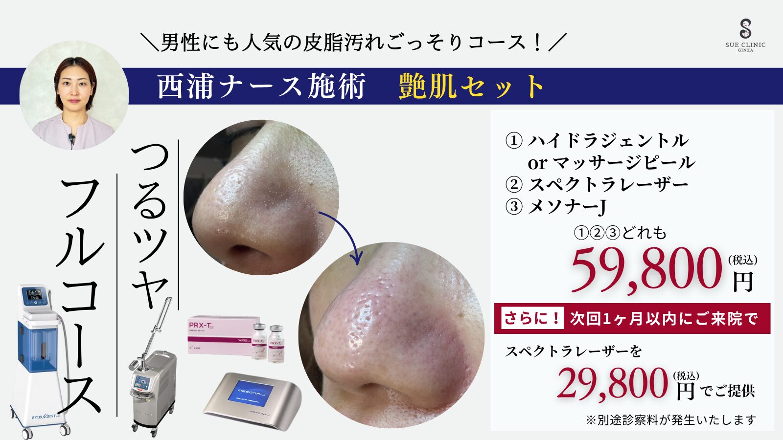 【西浦ナース施術】艶肌セット