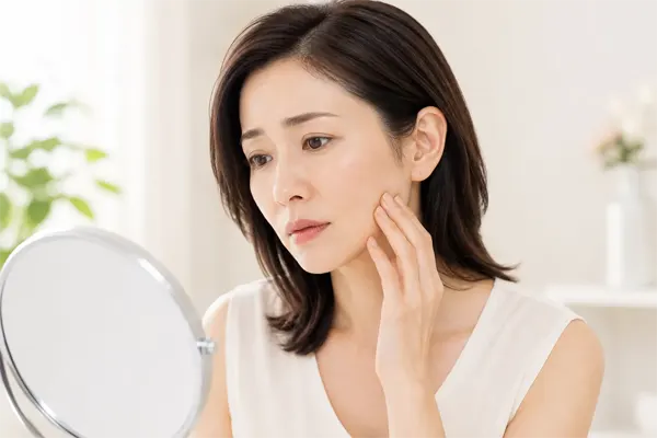 「たるみが気になる。」どうしよう?と悩む女性